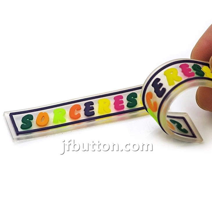 Custom Raised Silicone Label For T-shirt factory