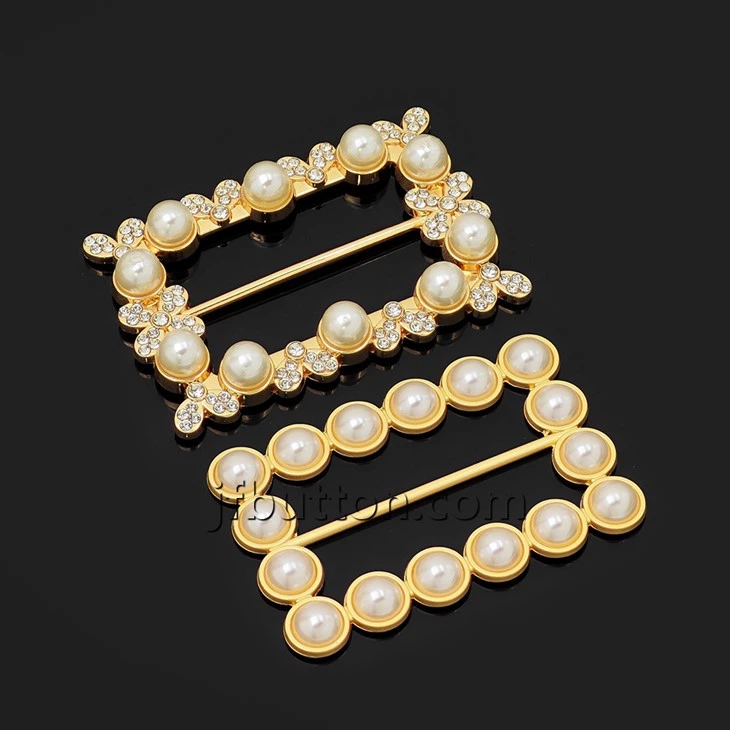 D-shape Buckle With Pearl suppliers